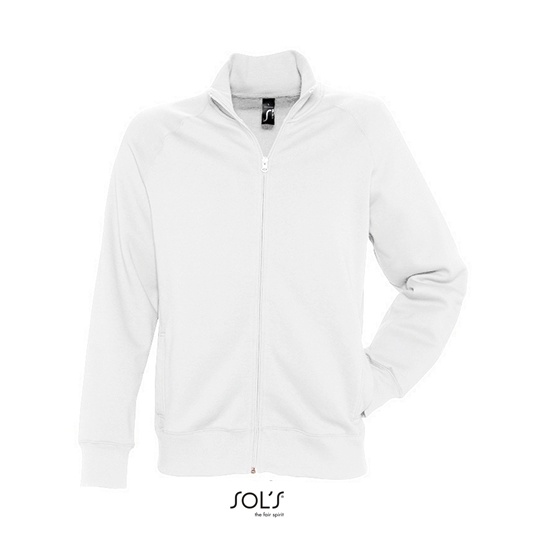 Bluza Meska Klasyczna Bawelna Poliester na Zamek L472 - White