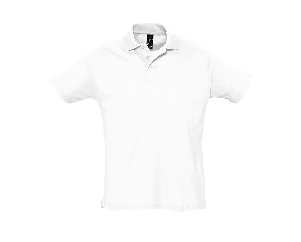 Koszulka Polo Klasyczna Bawelniana Pika L512 - White