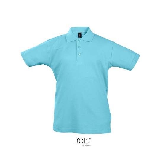 Koszulka Polo Dziecieca Klasyczna Bawelniana Pika L512K - Atoll Blue