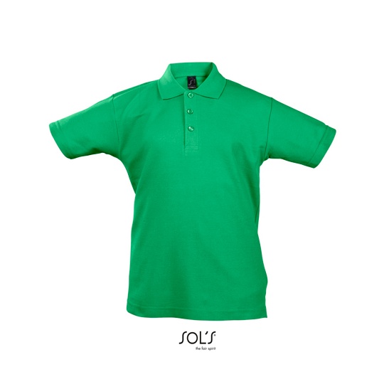Koszulka Polo Dziecieca Klasyczna Bawelniana Pika L512K - Kelly Green