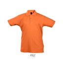 Koszulka Polo Dziecieca Klasyczna Bawelniana Pika L512K - Orange