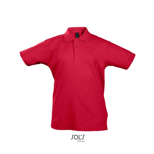 Koszulka Polo Dziecieca Klasyczna Bawelniana Pika L512K - Red