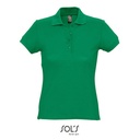 Koszulka Polo Dopasowana Damska Pika Bawelniana L513 - Kelly Green