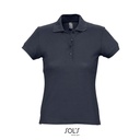 Koszulka Polo Dopasowana Damska Pika Bawelniana L513 - Navy