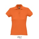 Koszulka Polo Dopasowana Damska Pika Bawełniana L513 - Orange