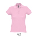 Koszulka Polo Dopasowana Damska Pika Bawelniana L513 - Pink