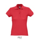 Koszulka Polo Dopasowana Damska Pika Bawelniana L513 - Red