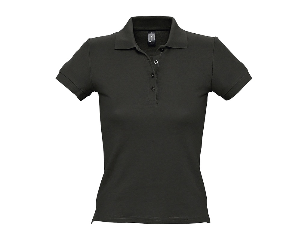 Koszulka Polo Damska Slim Pika L519 - Black