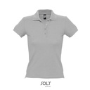 Koszulka Polo Damska Slim Pika L519 - Grey Melange