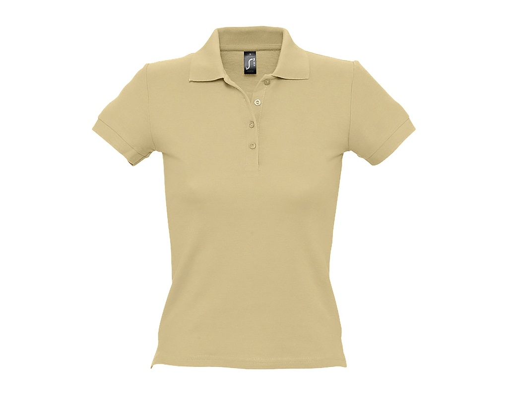 Koszulka Polo Damska Slim Pika L519 - Sand