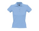 Koszulka Polo Damska Slim Pika L519 - Sky Blue