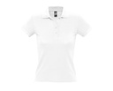 Damska koszulka polo slim L519 - White