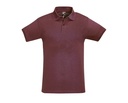 Koszulka Polo Meska Klasyczna Bawelniana Pika L525 - Burgundy