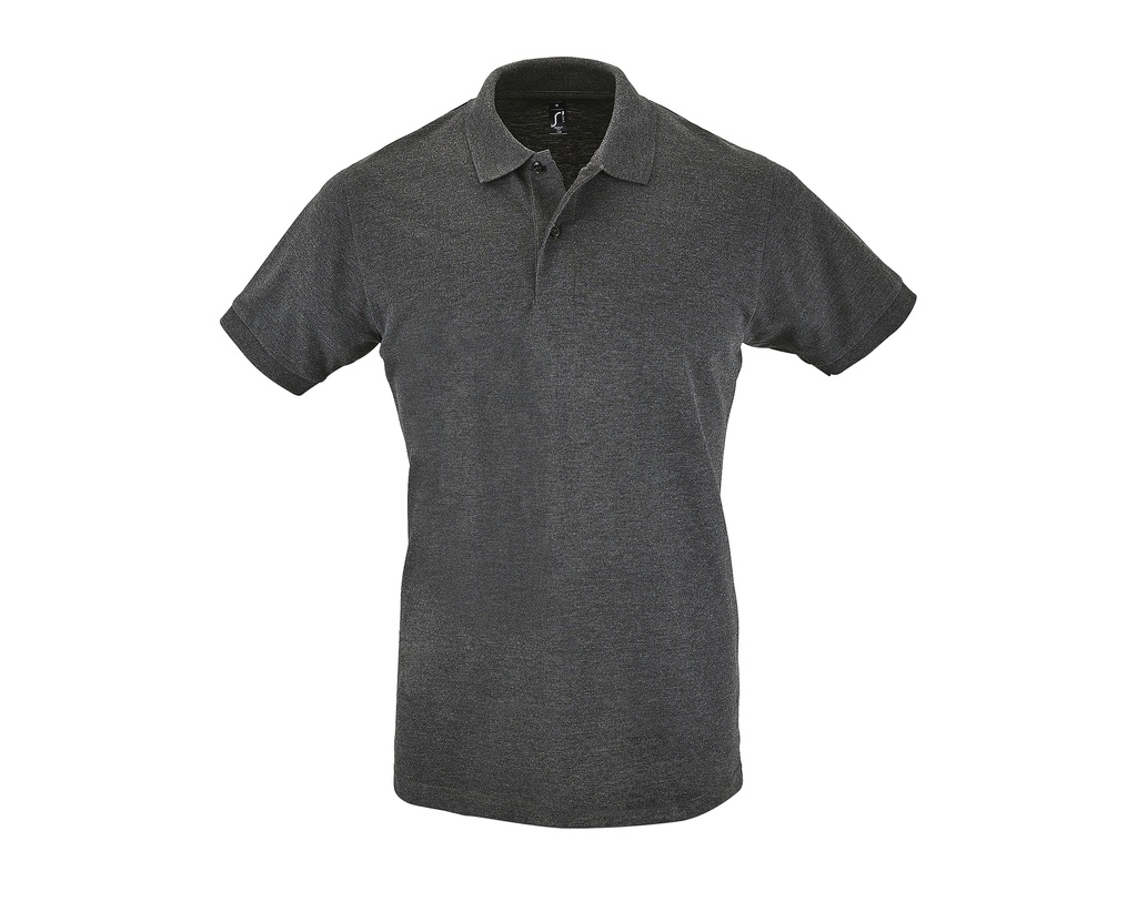 Koszulka Polo Meska Klasyczna Bawelniana Pika L525 - Charcoal Melange