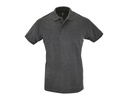 Koszulka Polo Meska Klasyczna Bawelniana Pika L525 - Charcoal Melange
