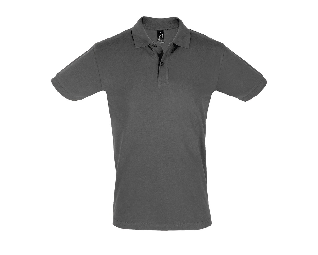 Koszulka Polo Meska Klasyczna Bawelniana Pika L525 - Dark Grey (Solid)