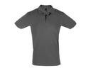 Koszulka Polo Męska Klasyczna Bawełniana Pika L525 - Dark Grey (Solid)