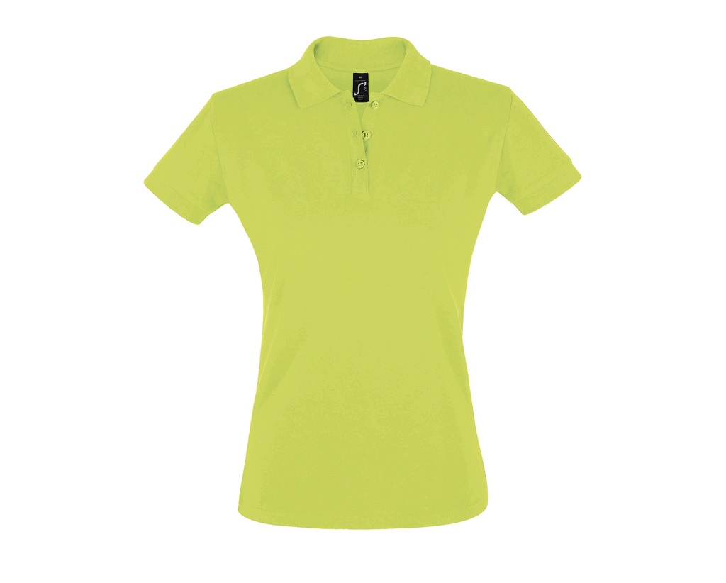 Koszulka Polo Damska Slim Bawelniana L526 - Apple Green