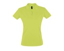 Koszulka Polo Damska Slim Bawełniana L526 - Apple Green