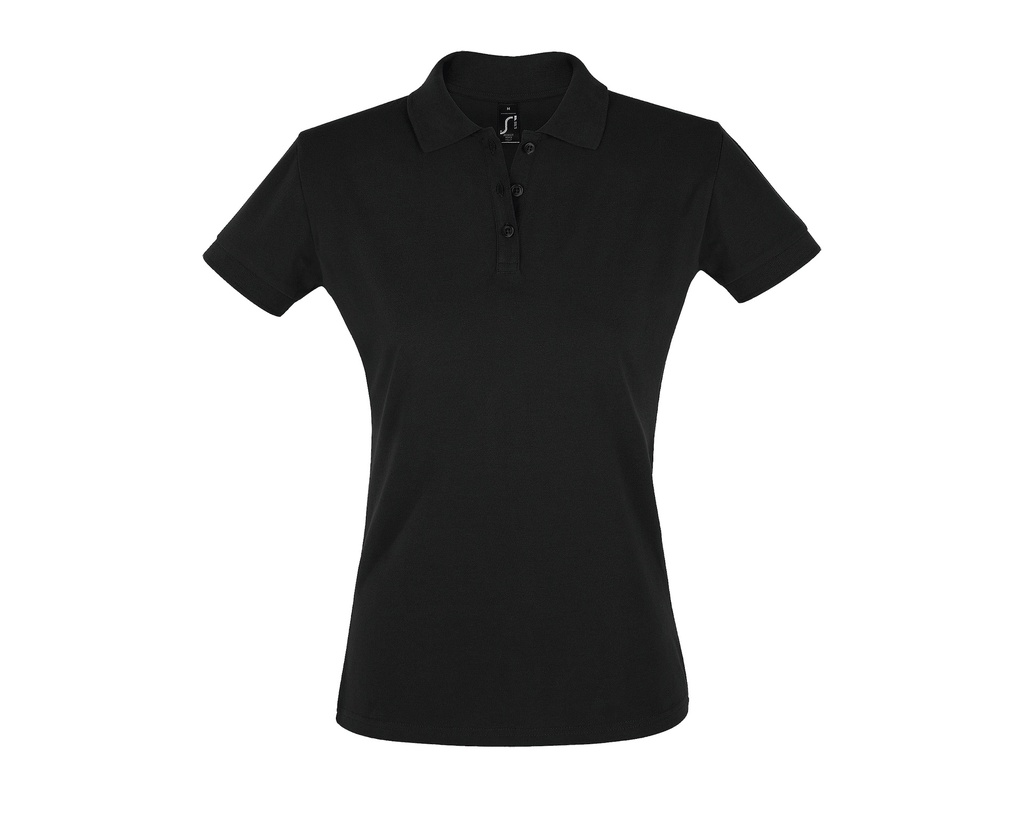 Koszulka Polo Damska Slim Bawelniana L526 - Black