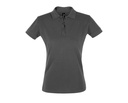 Koszulka Polo Damska Slim Bawełniana L526 - Dark Grey (Solid)