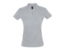 Koszulka Polo Damska Slim Bawelniana L526 - Grey Melange