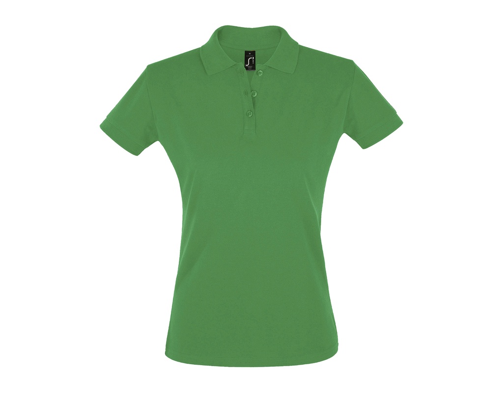 Koszulka Polo Damska Slim Bawełniana L526 - Kelly Green