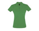 Koszulka Polo Damska Slim Bawelniana L526 - Kelly Green