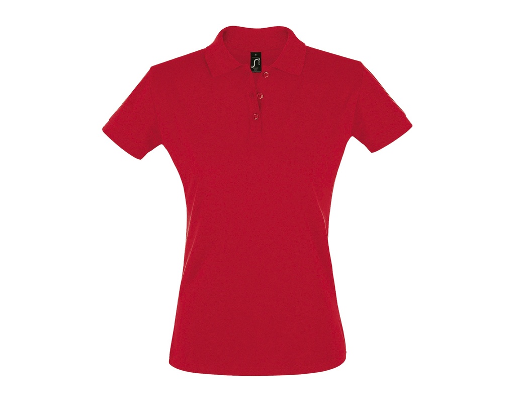 Koszulka Polo Damska Slim Bawelniana L526 - Red