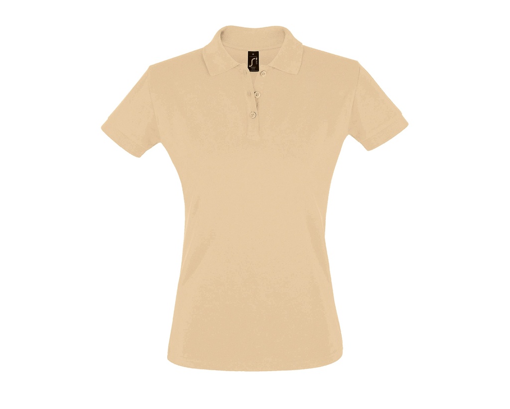 Koszulka Polo Damska Slim Bawełniana L526 - Sand