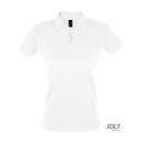 Koszulka Polo Damska Slim Bawelniana L526 - White