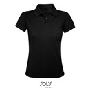 Koszulka Polo Damska Klasyczna Pika Poliester Bawelna L528 - Black