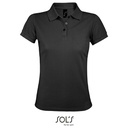 Koszulka Polo Damska Klasyczna Pika Poliester Bawelna L528 - Dark Grey (Solid)