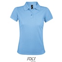Koszulka Polo Damska Klasyczna Pika Poliester Bawelna L528 - Sky Blue