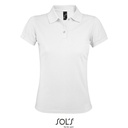 Koszulka Polo Damska Klasyczna Pika Poliester Bawelna L528 - White