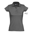 Koszulka Polo Damska Bawelna Jersey L534 - Dark Grey (Solid)