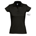 Koszulka Polo Damska Bawelna Jersey L534 - Deep Black