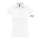 Koszulka Polo Damska Bawelna Jersey L534 - White