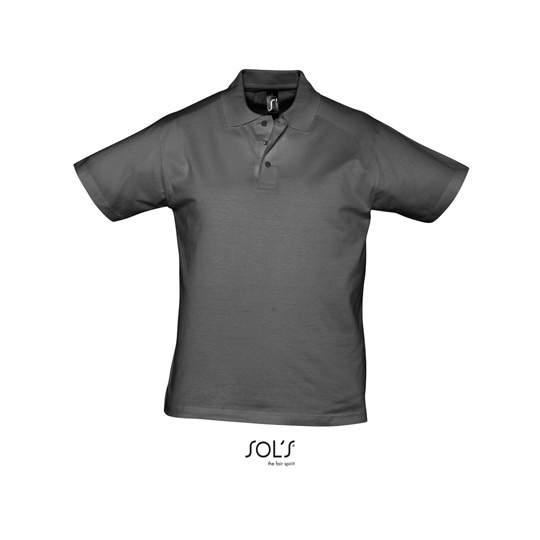 Koszulka Polo Meska Klasyczna Bawelniana L538 - Dark Grey (Solid)