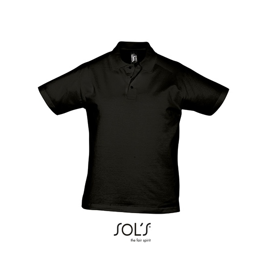 Koszulka Polo Meska Klasyczna Bawelniana L538 - Deep Black