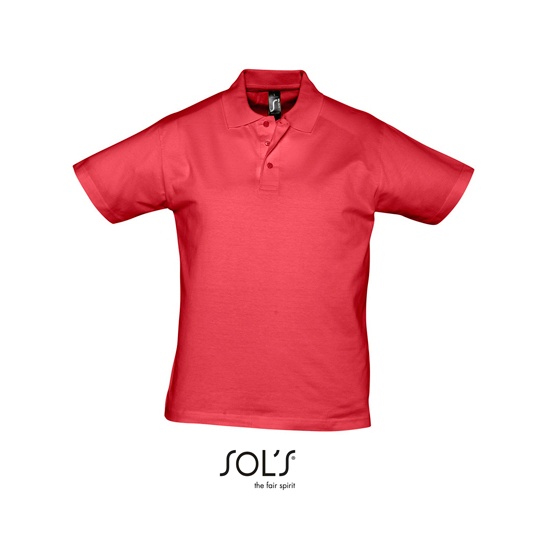 Męskie polo z dzianiny jersey L538 - Red