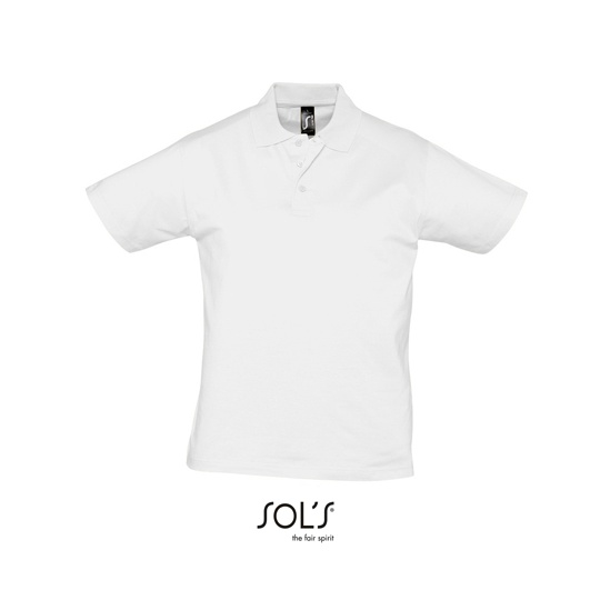 Koszulka Polo Meska Klasyczna Bawelniana L538 - White
