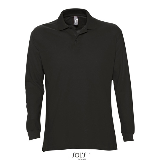 Koszulka Polo Meska Klasyczna Bawelniana L539 - Black