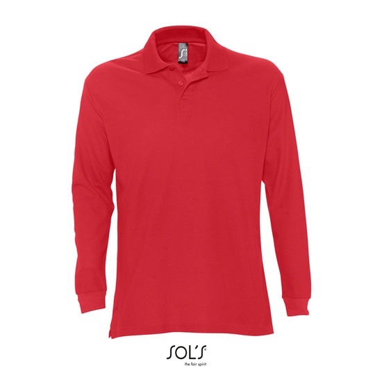 Koszulka Polo Meska Klasyczna Bawelniana L539 - Red