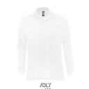 Polo męskie z długim rękawem L539 - White