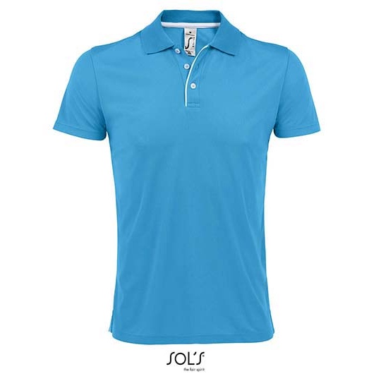 Koszulka Polo Klasyczna Poliester Pika L542 - Aqua