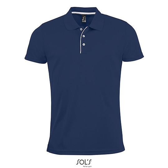 Damska Koszulka Polo Klasyczna Poliester L544 - French Navy