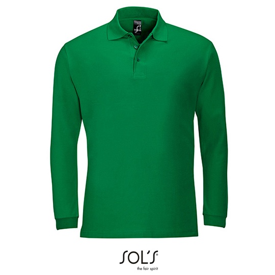 Koszulka Polo Męska Klasyczna Bawełna Czesana L549 - Kelly Green