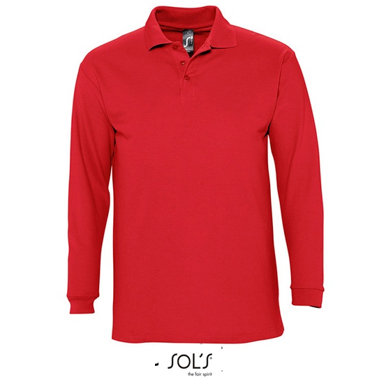 Koszulka Polo Meska Klasyczna Bawelna Czesana L549 - Red