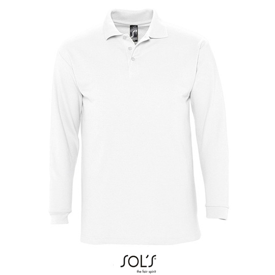 Koszulka Polo Meska Klasyczna Bawelna Czesana L549 - White